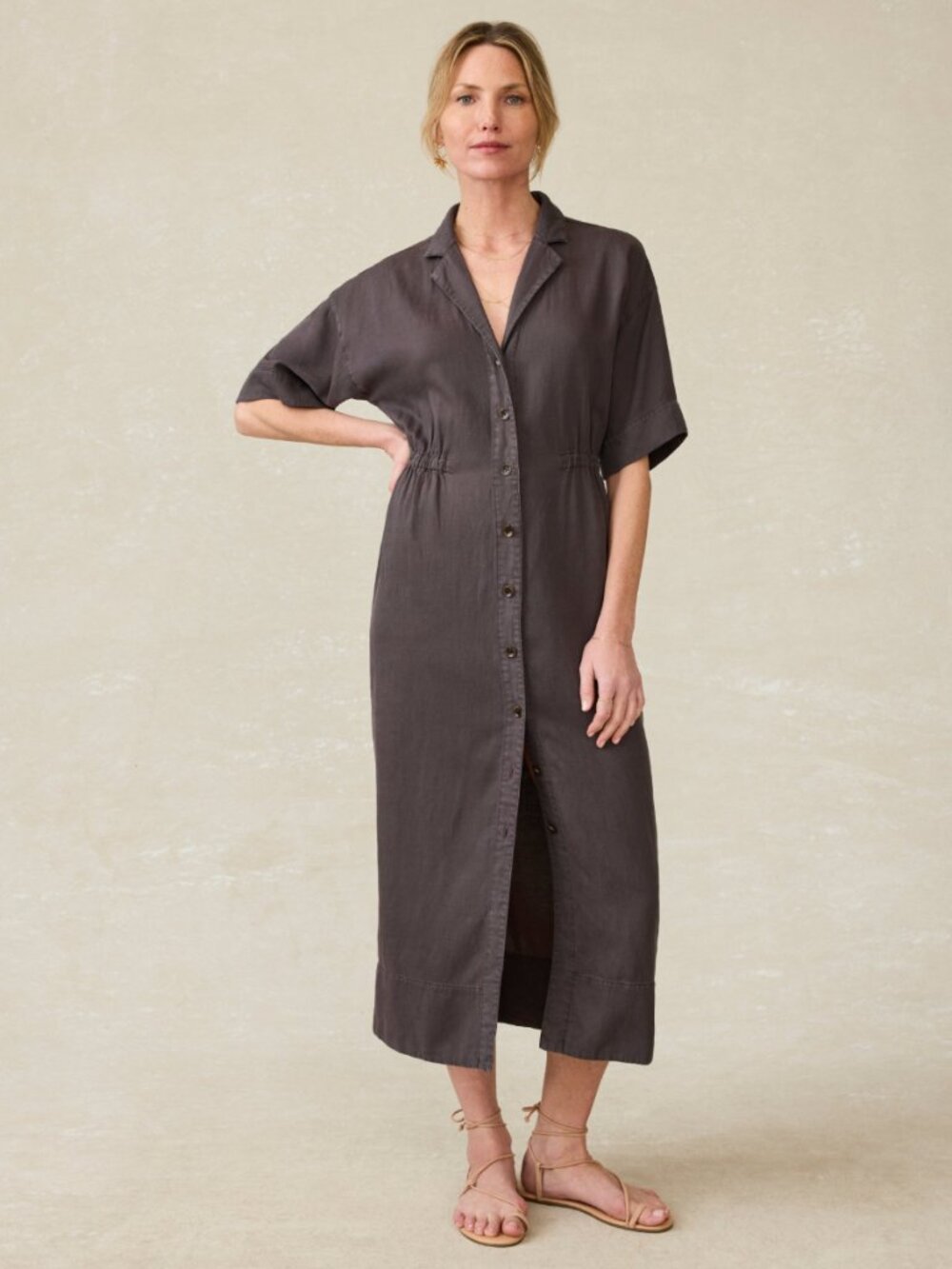 NWOT Faherty Topanga Drape Shirtdress